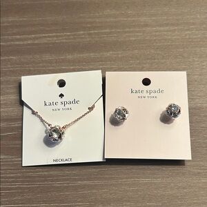 Kate Spade Rose Gold Necklace and Earring Set